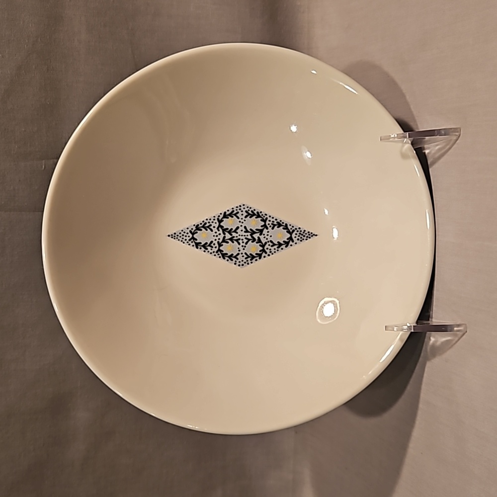 Iroquois Informal Dlue Diamond Gumbo Soup Bowl/Dish Ben Seibel Design